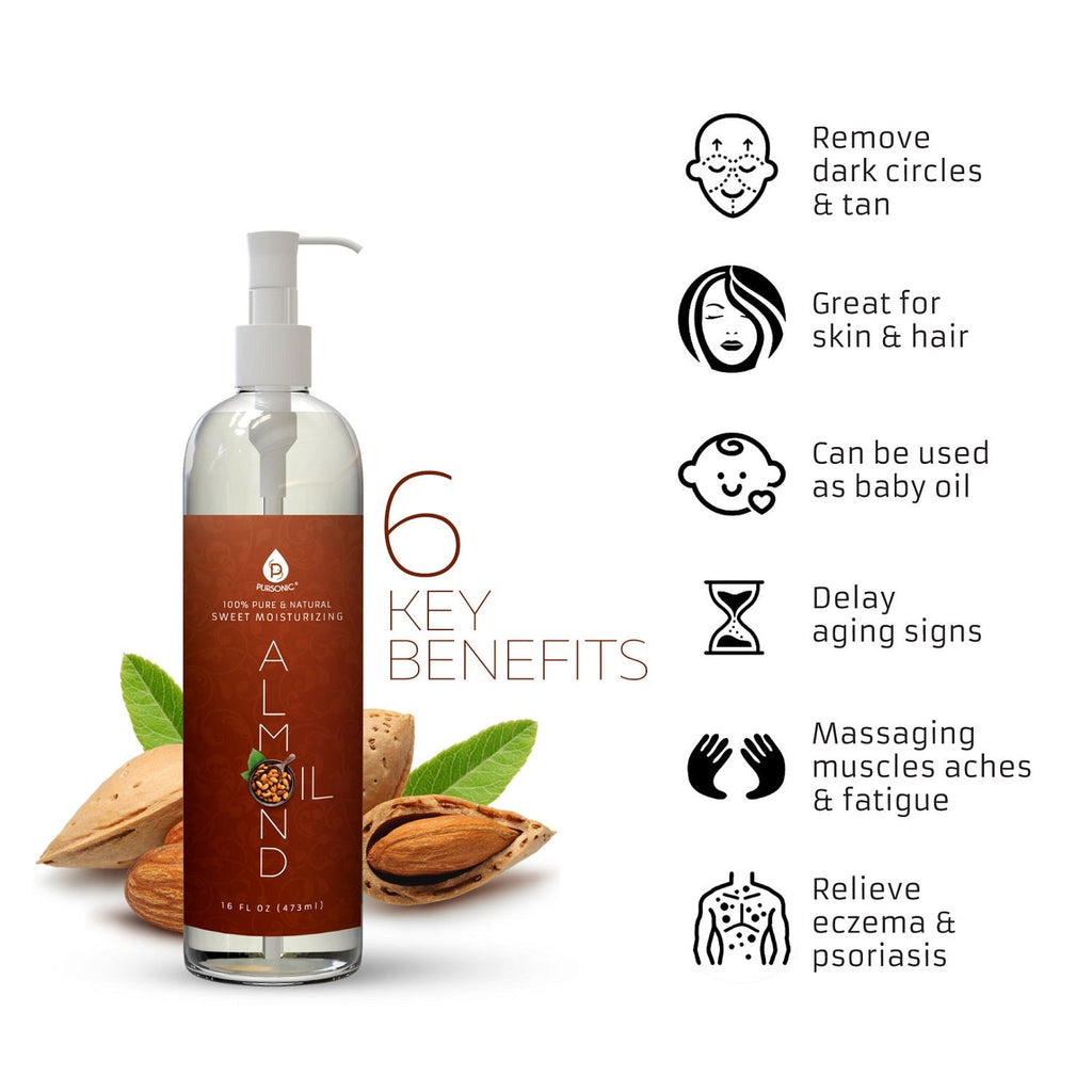 Cold-Pressed 100% Pure Castor Oil & 100% Natural Sweet Almond Oil