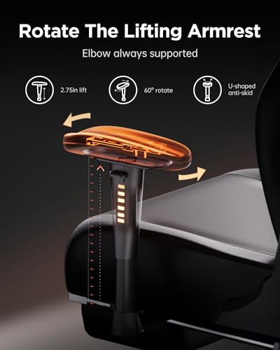 PU Leather Gaming Chair with Footrest and Lumbar Support Pillow W2509
