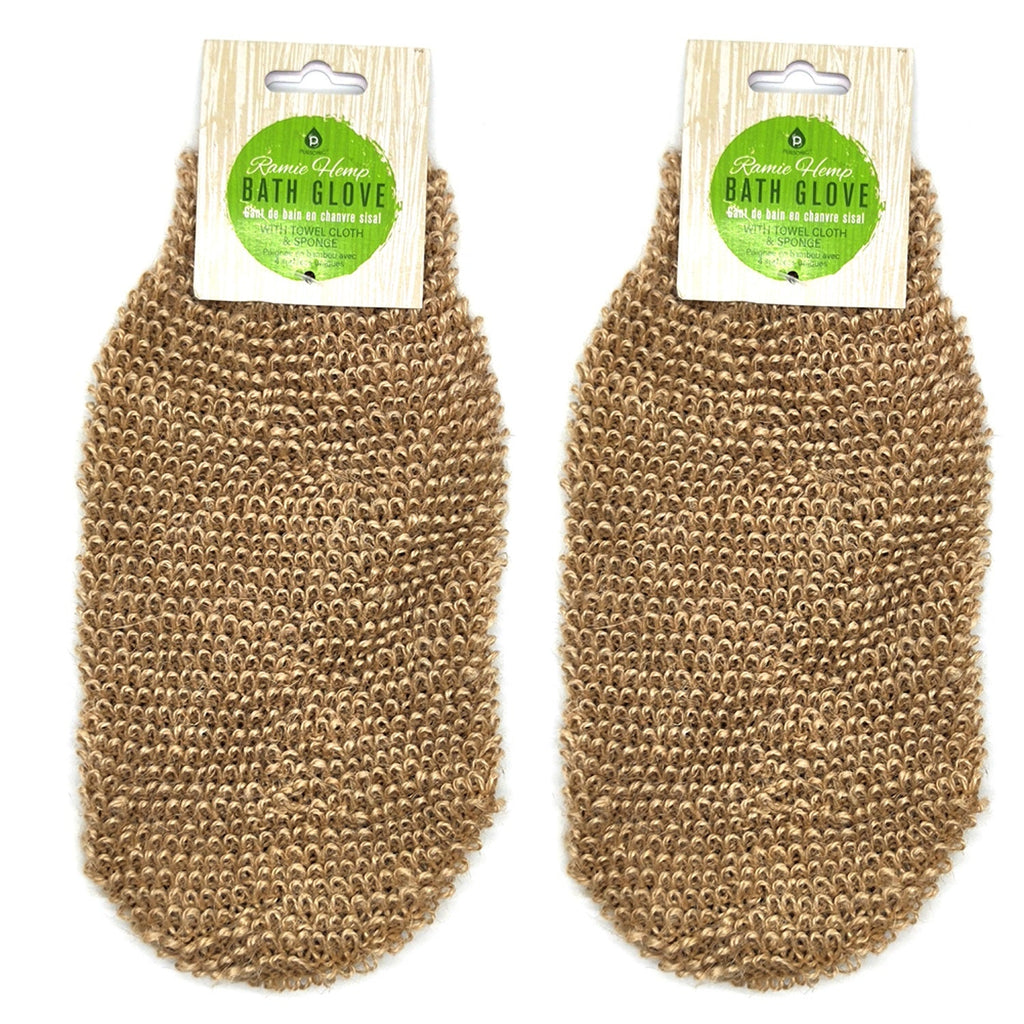 Eco-Friendly Glow Set: Bamboo Bath Brush & Sisal Hemp Gloves