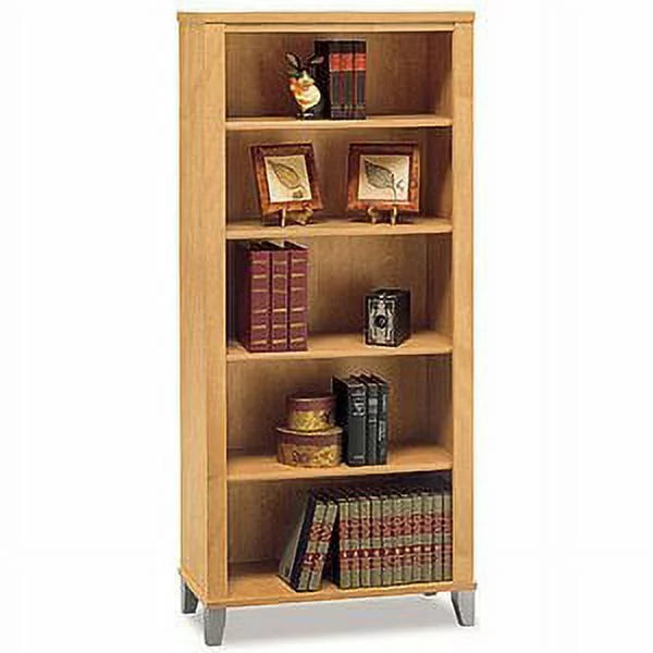 5 Shelf Tall Bookcase in Maple Cross Finish B2791