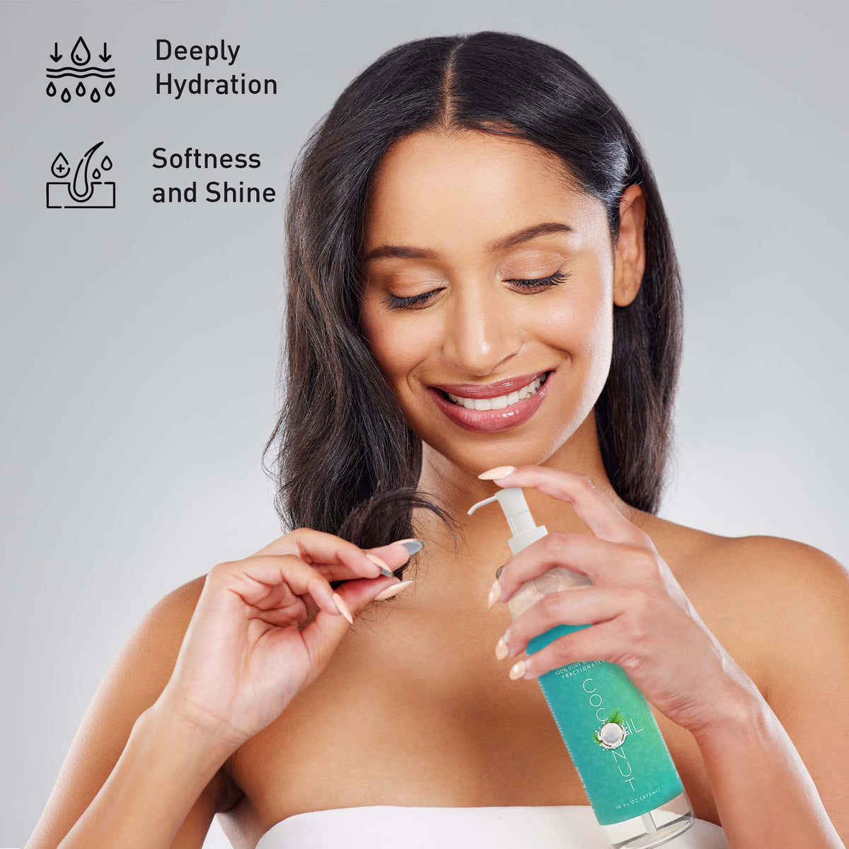 Pursonic Natural Beauty Trio: Fractionated Coconut, Sweet Almond & Castor Oil