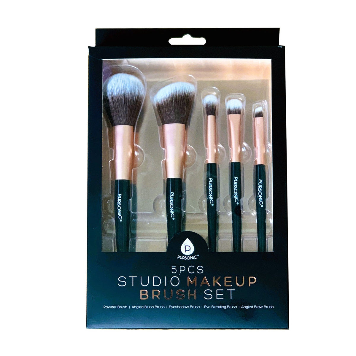 Pursonic Beauty Collection: Heated Curler, LED Mirror, Blender Sponge, & Brush Set