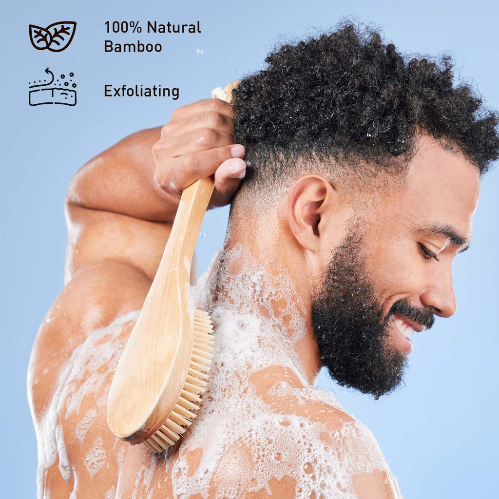 Eco-Friendly Glow Set: Bamboo Bath Brush & Sisal Hemp Gloves