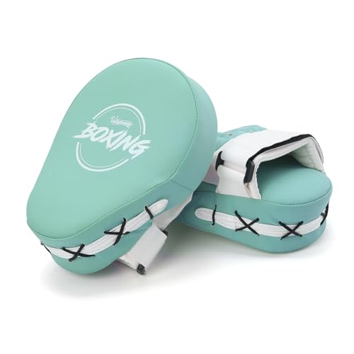 Boxing Curved Focus Punching Mitts Leatherette Training Hand Pads I2495