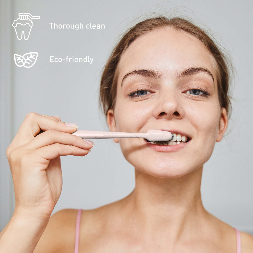 Elevate Your Smile: Natural Cedarwood Toothbrushes (6-Pack) & V34 Whitening Serum Bundle