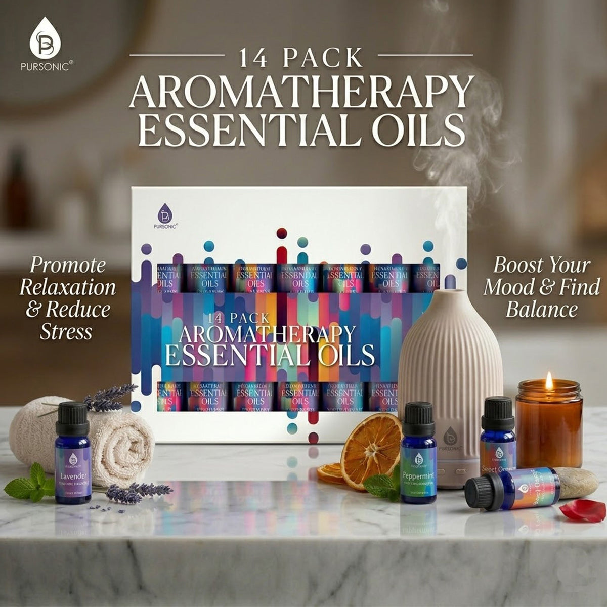 14 Pack Aromatherapy Essential Oil Gift Set
