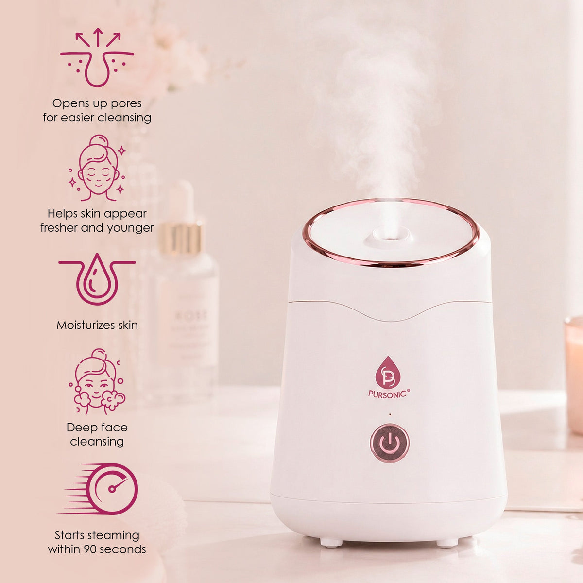 Facial Steamer – Deep Cleansing, Hydration & Pore Care