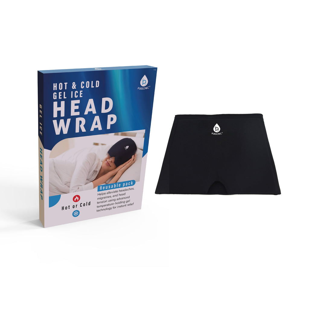 Total Tension Relief: Pursonic 3D Shiatsu Back Massager & Hot/Cold Gel Migraine Cap