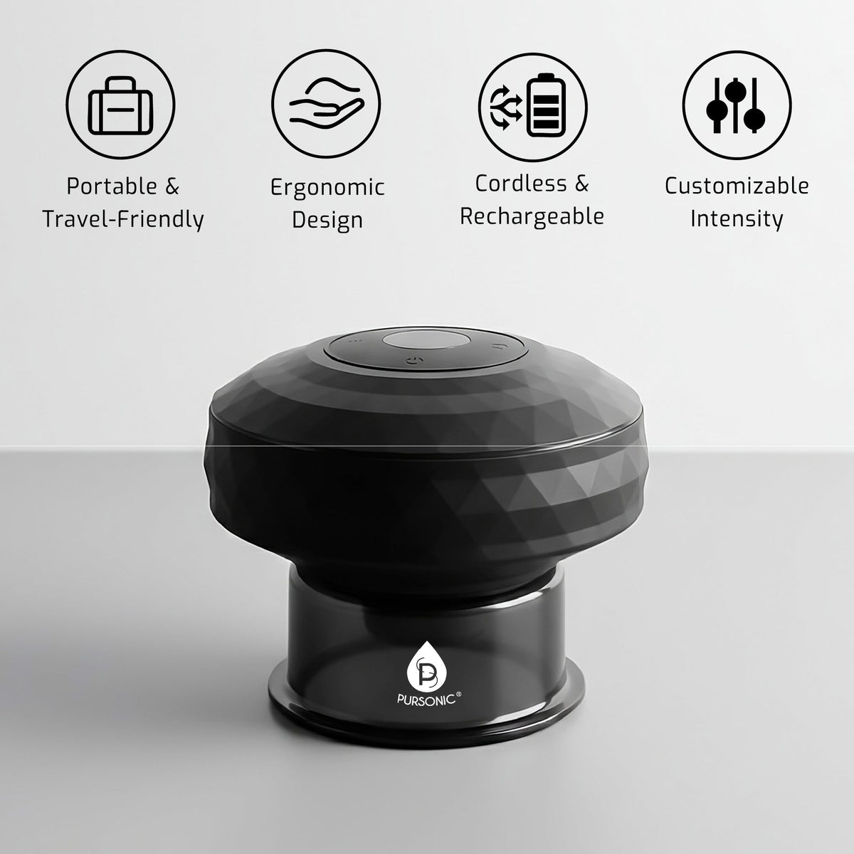3-Speed Massage Gun & Rechargeable Cupping Therapy Device