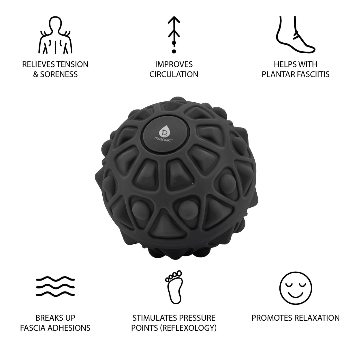 Recovery Trio: Vibrating Massage Ball, Handheld Node Massager & Palm Harmony Glove
