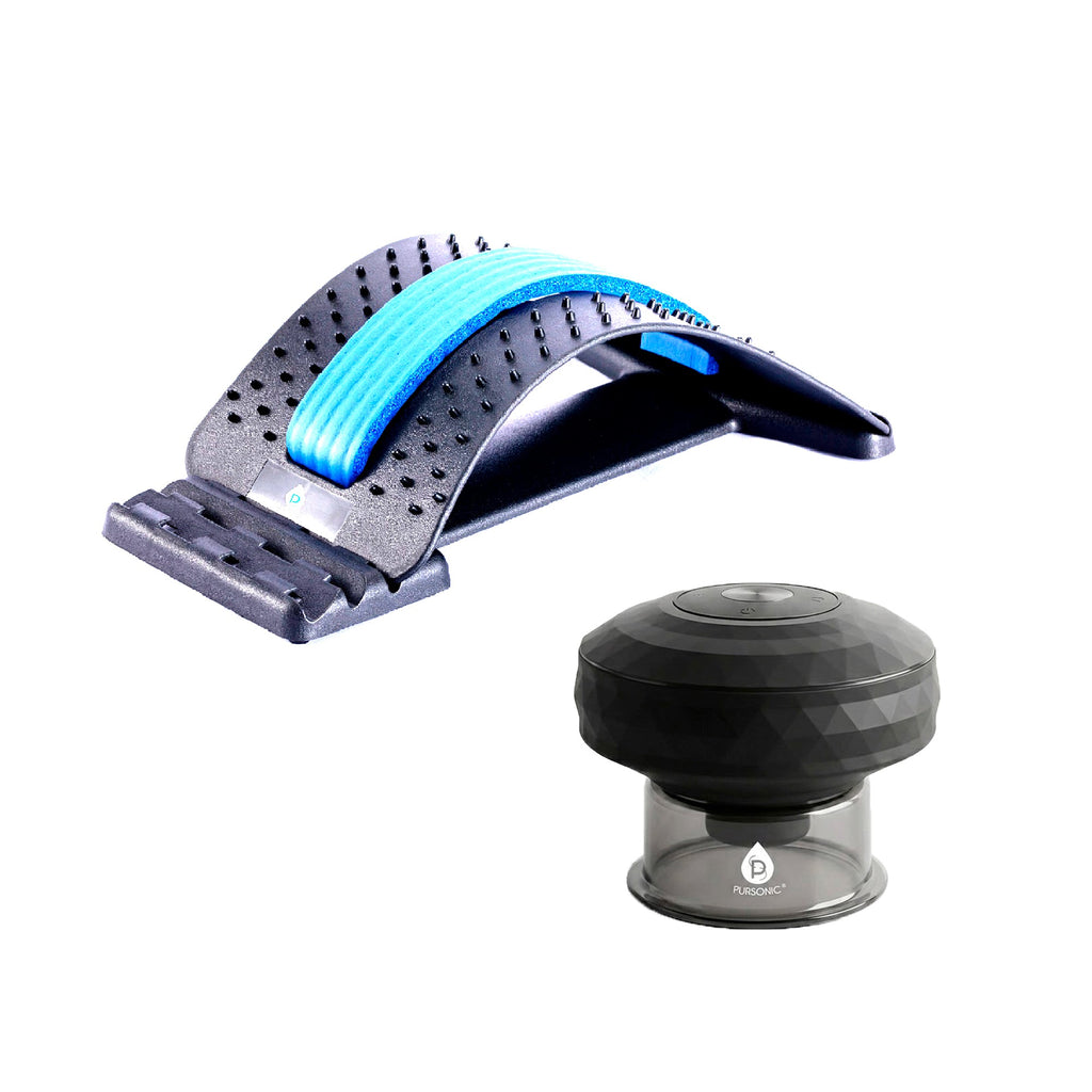 The Ultimate Recovery & Alignment Duo: Rechargeable Cupping Therapy Device +Back Stretching Device