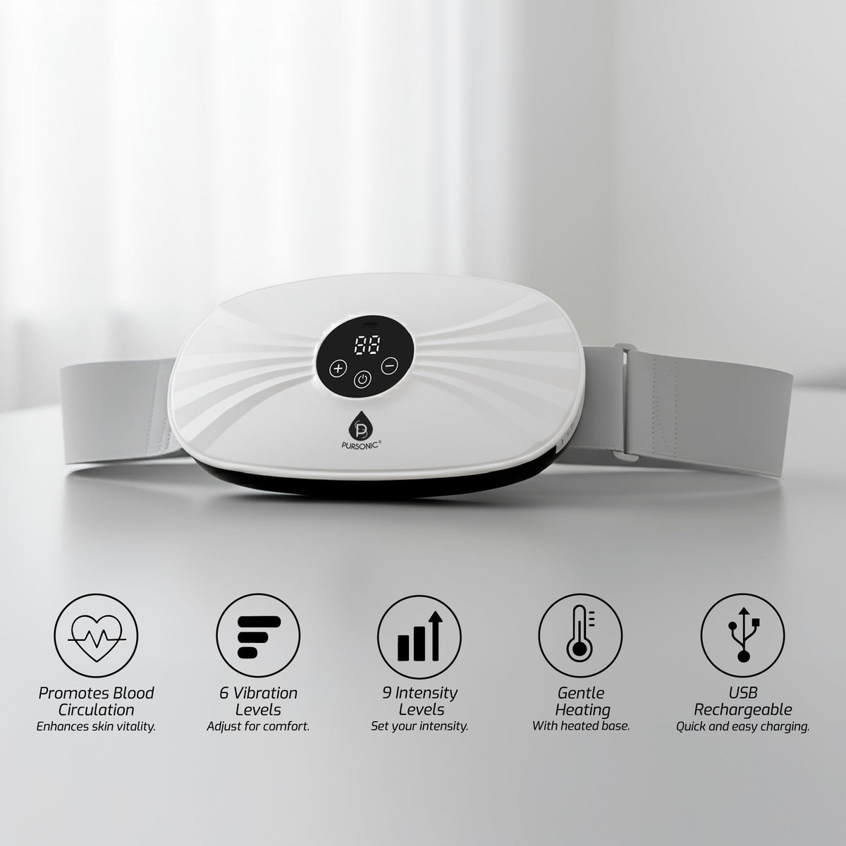 Pursonic Rechargeable Stomach & Back Massager