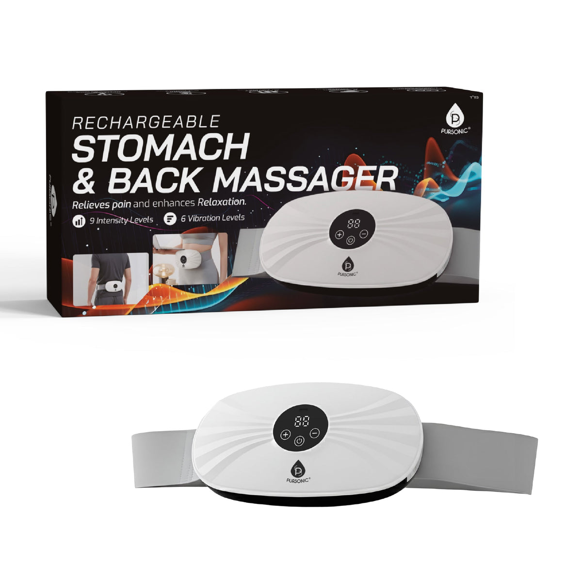 Pursonic Rechargeable Stomach & Back Massager