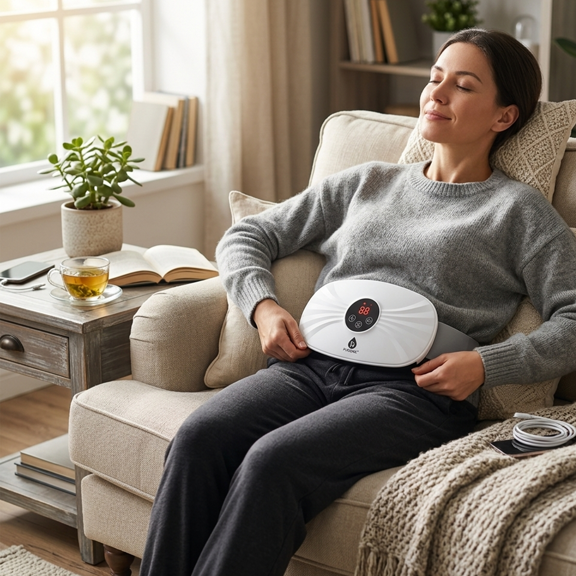 Pursonic Rechargeable Stomach & Back Massager