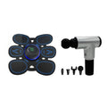 Core Sculpt & Total Body Recovery Bundle: Rechargeable Abdominal Muscle Toner and 6-Speed Deep Tissue Massage Gun