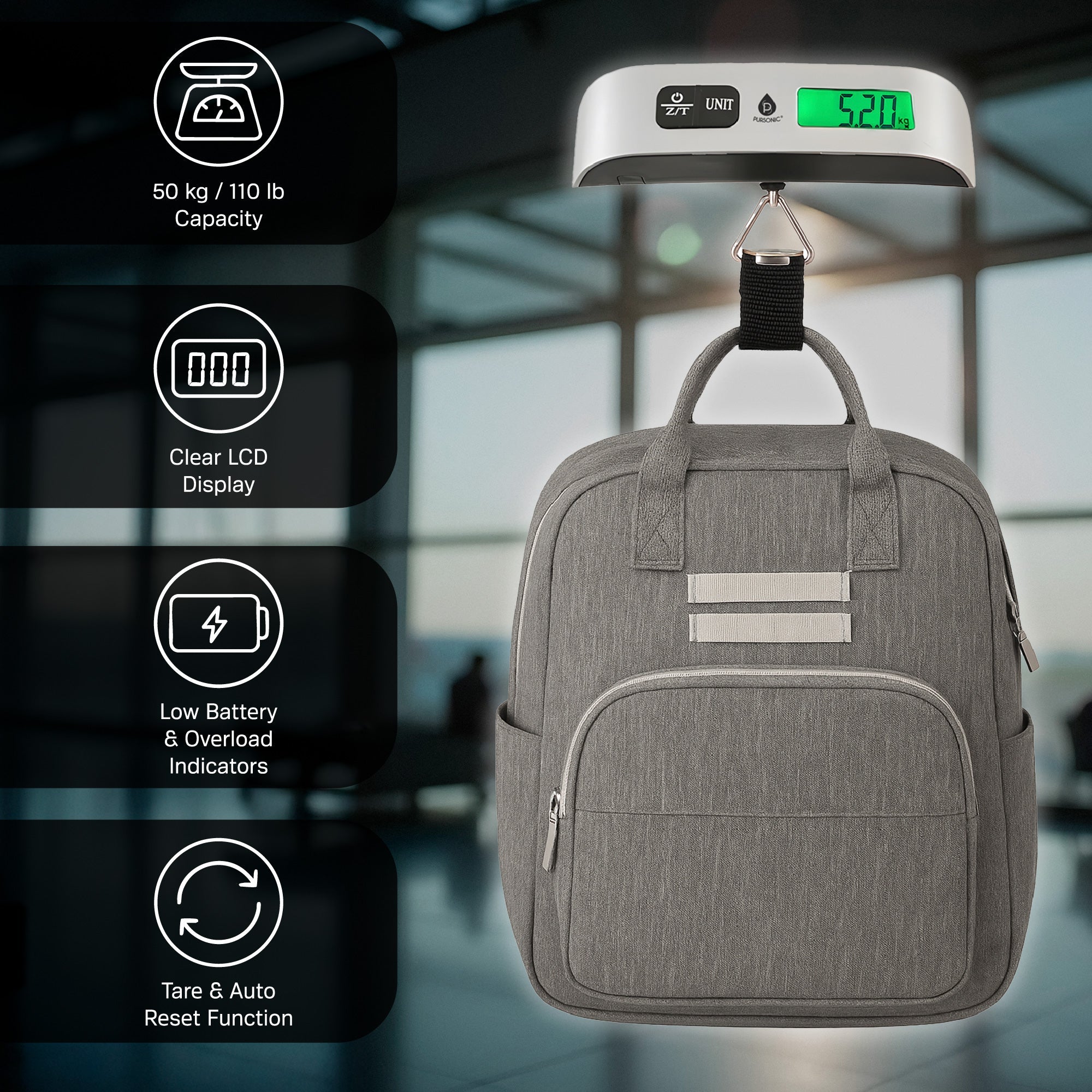 Travel Essentials Bundle: Digital Luggage Scale, Handheld Garment Steamer & Portable Travel Iron