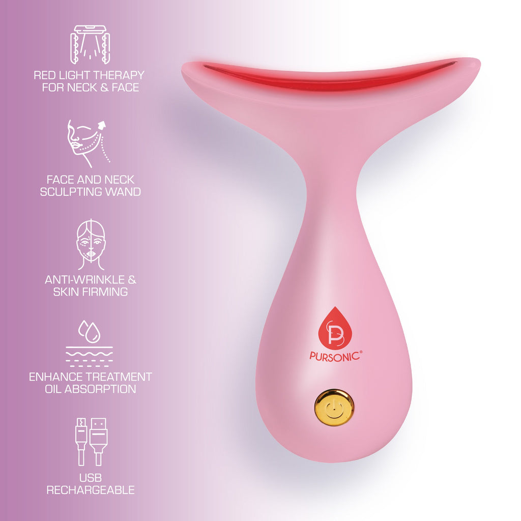 Pursonic LED Light Therapy Neck & Face Sculpting Wand