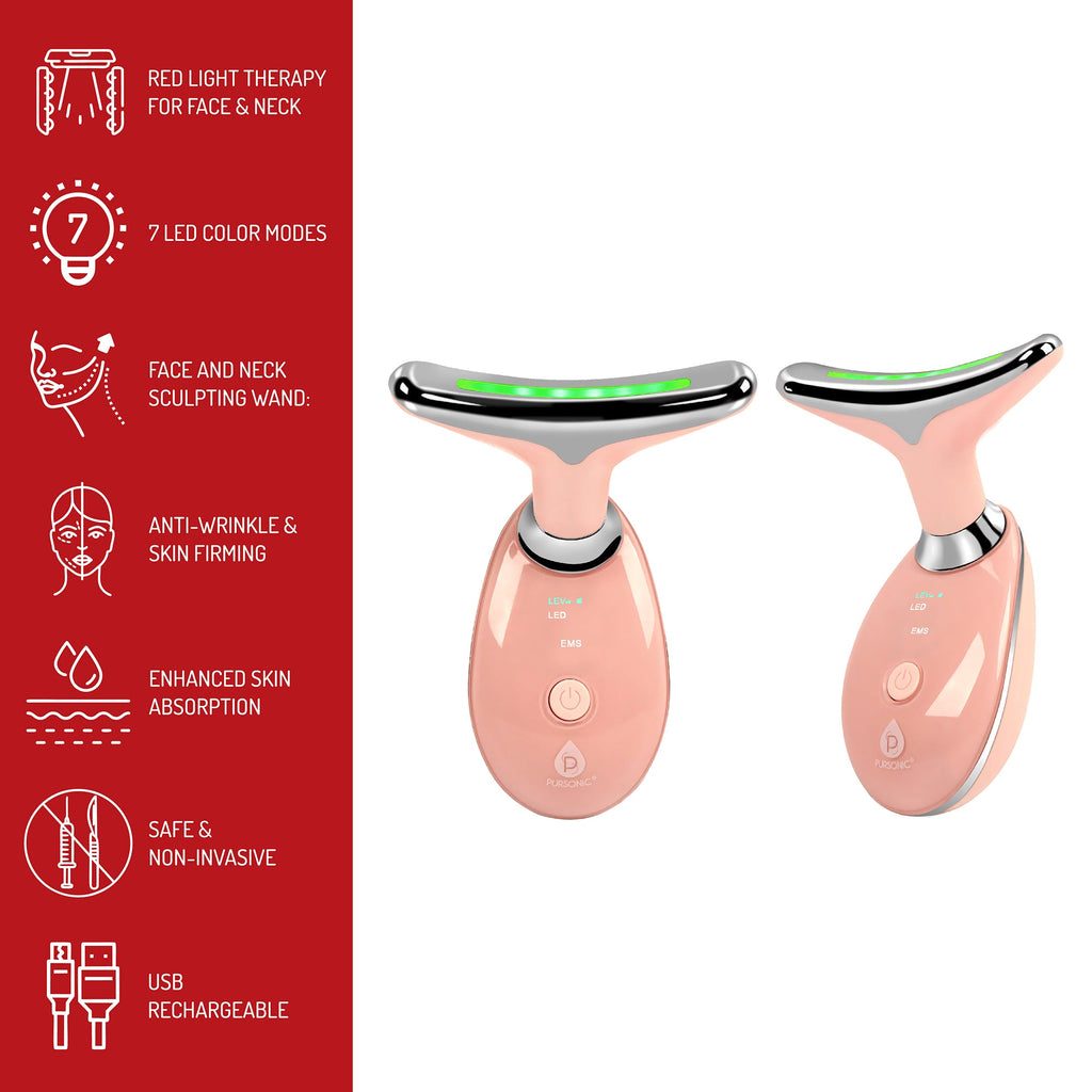 7-in-1 LED Therapy Wand & 5-in-1 Skin Roller Massager