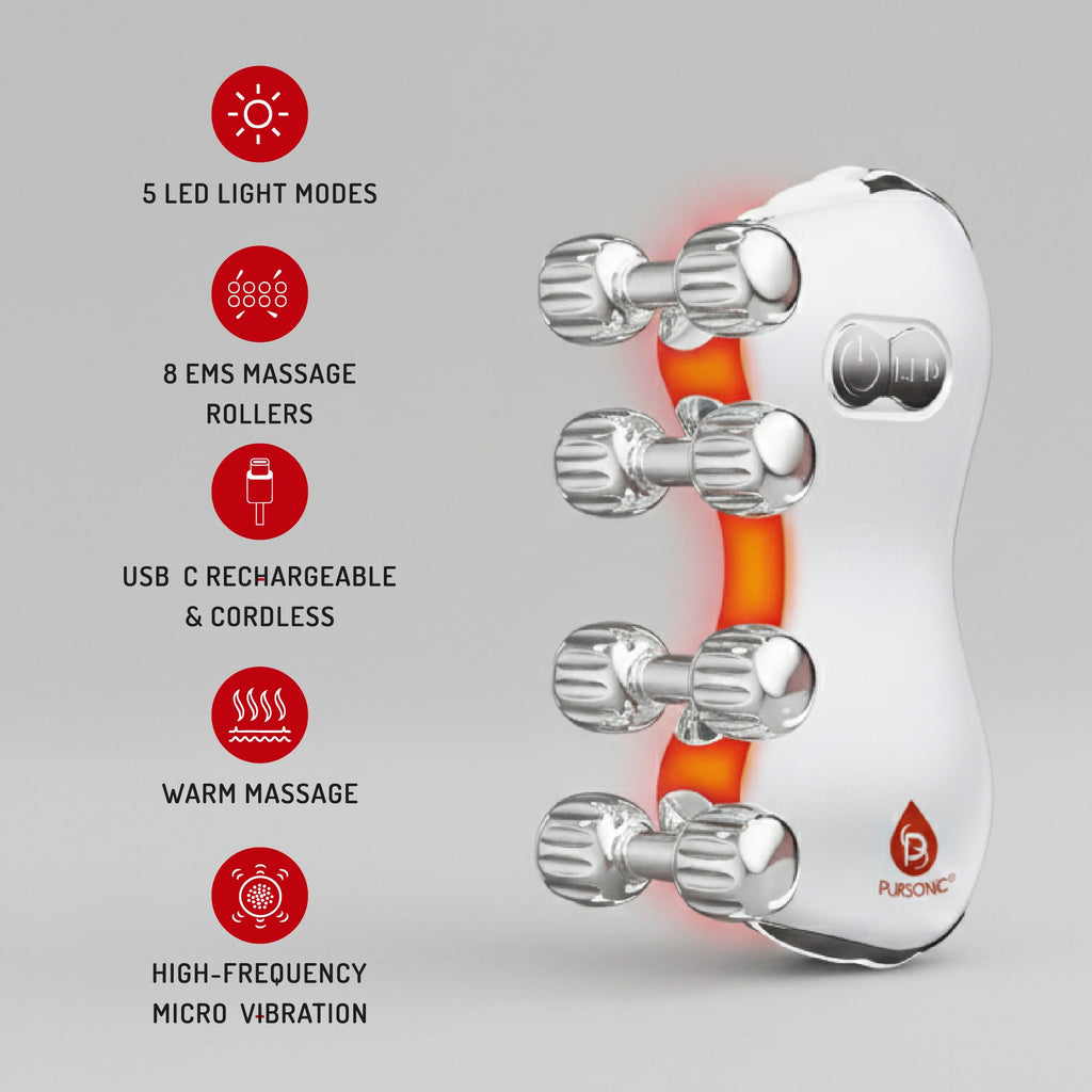 5-in-1 LED Light Therapy Skin Roller Massager
