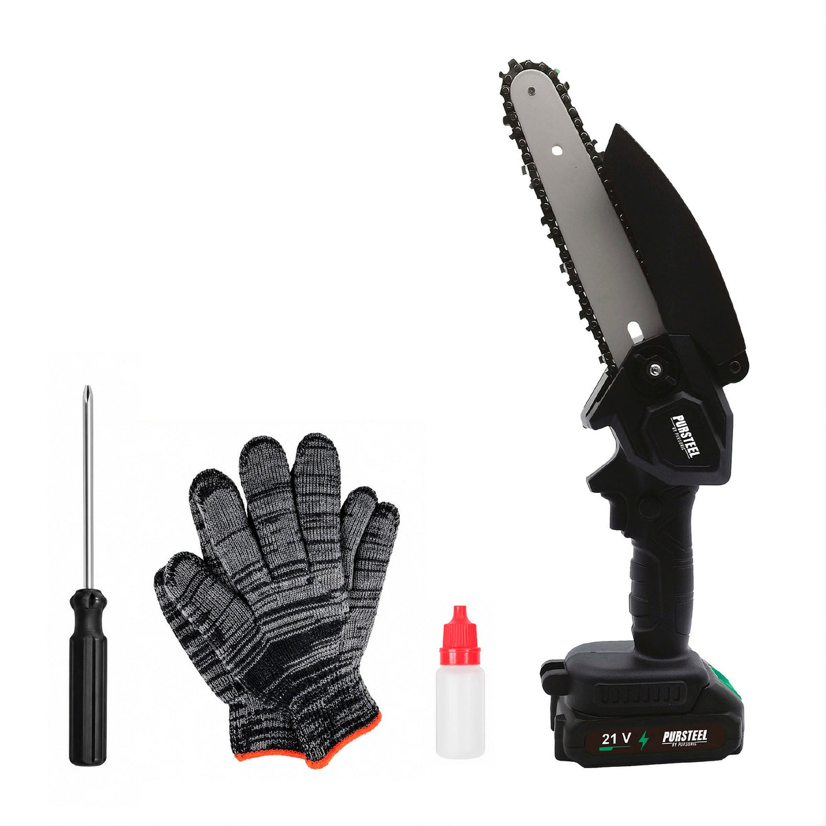 6-Inch Cordless Mini Chainsaw – 21V Battery Powered Handheld Pruning Saw