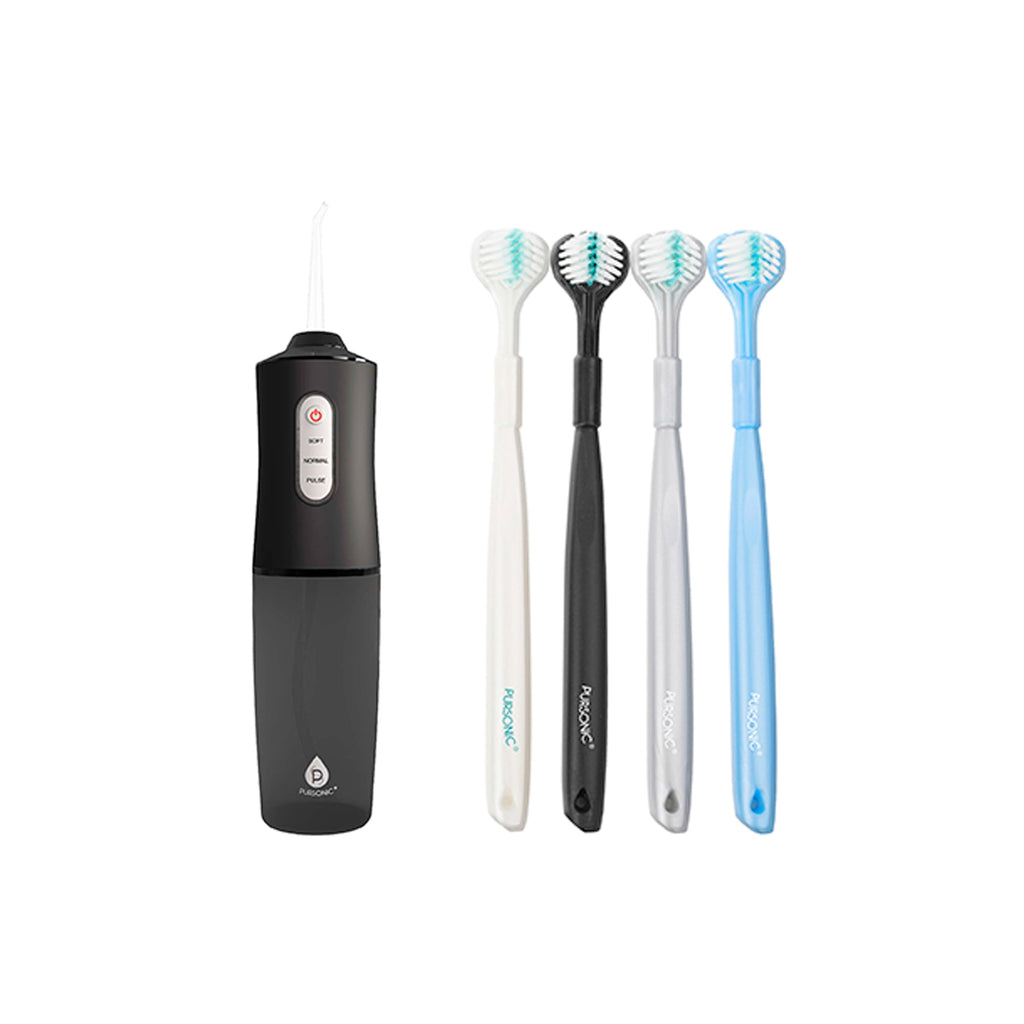 USB Rechargeable Water Flosser & 3D Advanced Tech Toothbrush Set