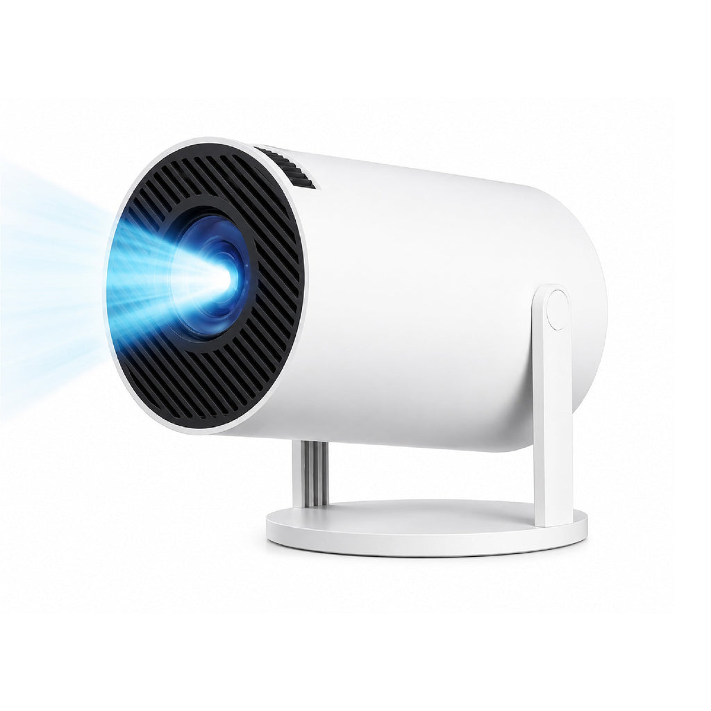 Compact Smart LED Projector – HD 720P Portable Projector with Wireless Screen Mirroring, Wi-Fi, Bluetooth & Built-In Speaker