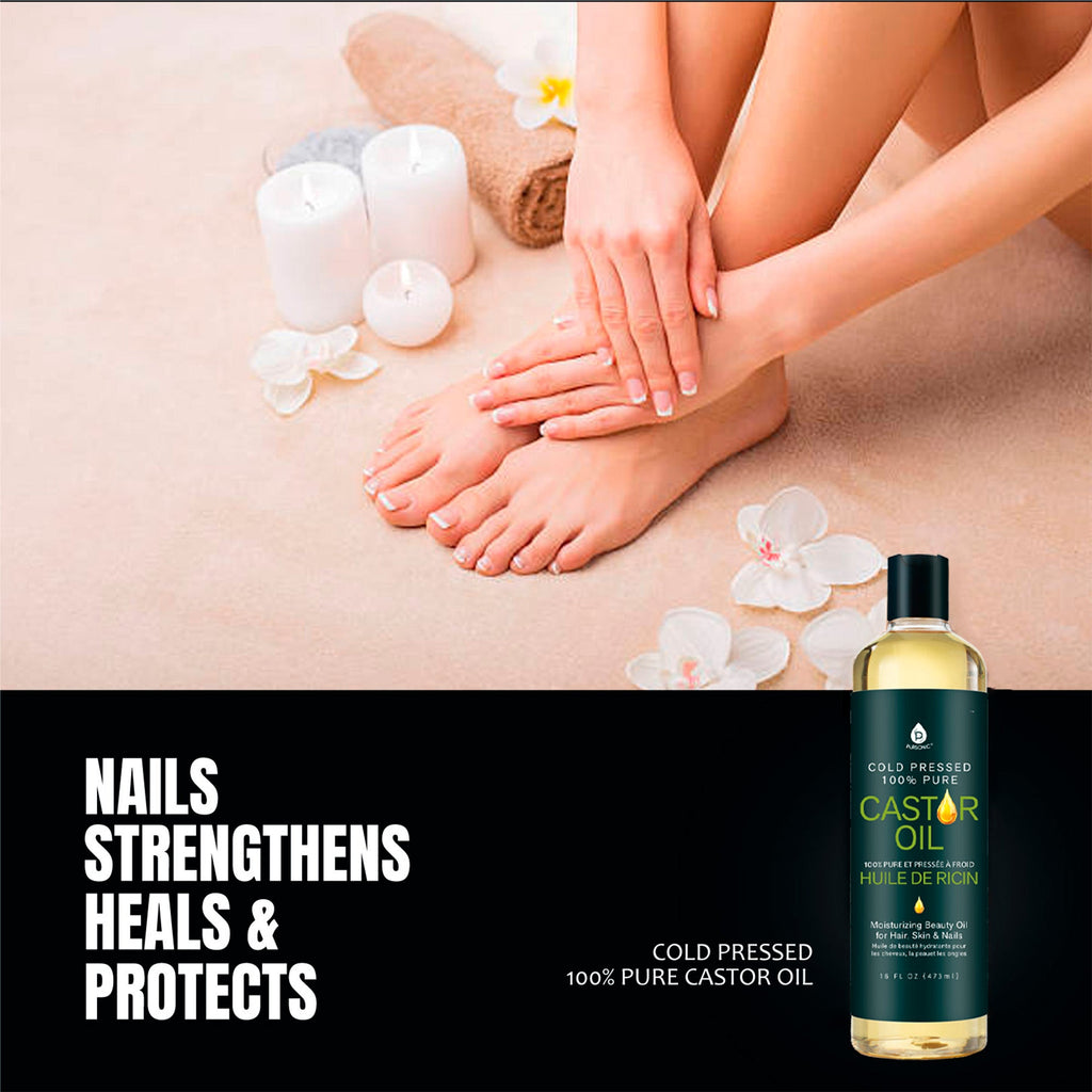 Cold-Pressed 100% Pure Castor Oil & 100% Natural Sweet Almond Oil