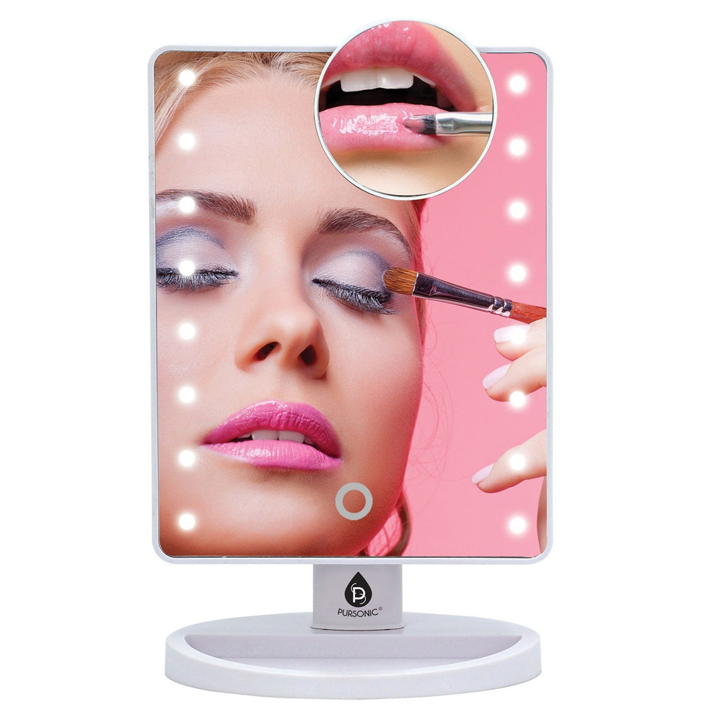 Dimmable LED Vanity Mirror & 3-in-1 Facial Cleansing Device LED Light