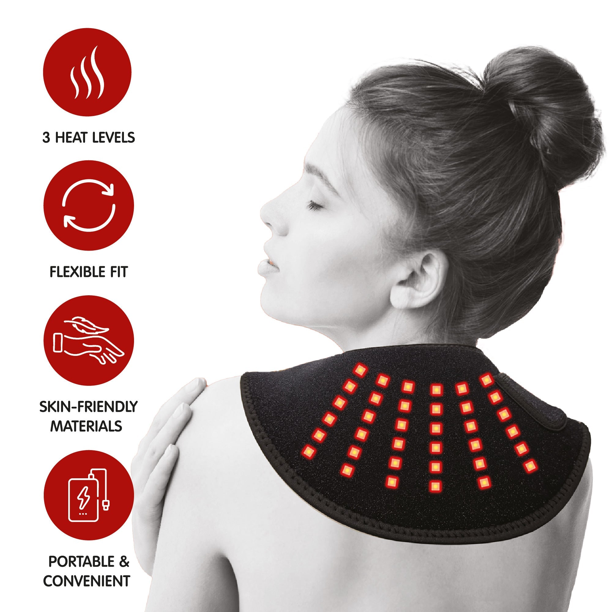 Total Neck & Face Rejuvenation: Pursonic Red Light Therapy Neck Wrap & 7-in-1 Sculpting Wand