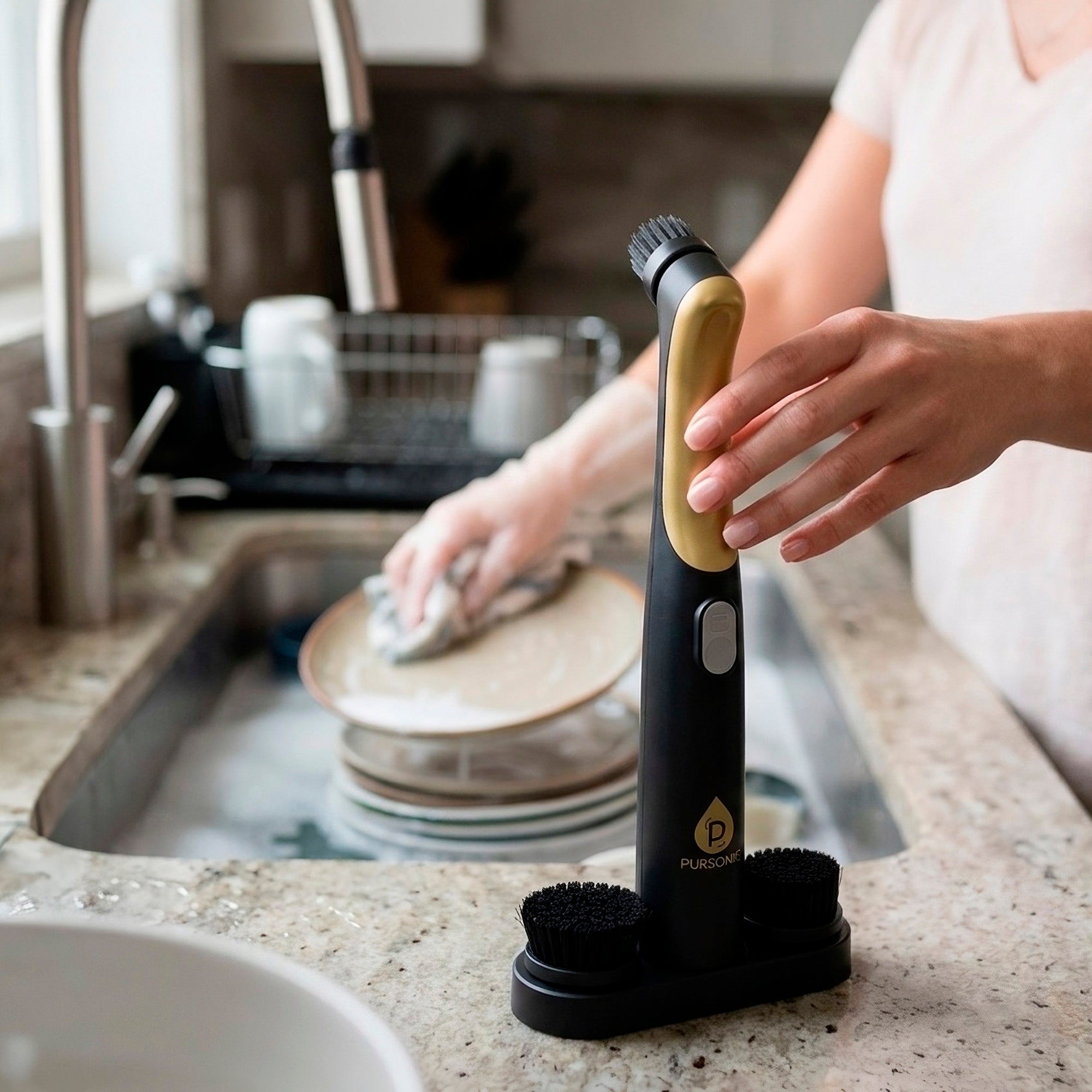 Pursonic Cordless Rechargeable Power Scrubber Cleaning Brush