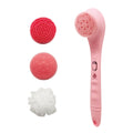 Rechargeable Waterproof Silicone Bath Brush with 3 Interchangeable Brush Heads