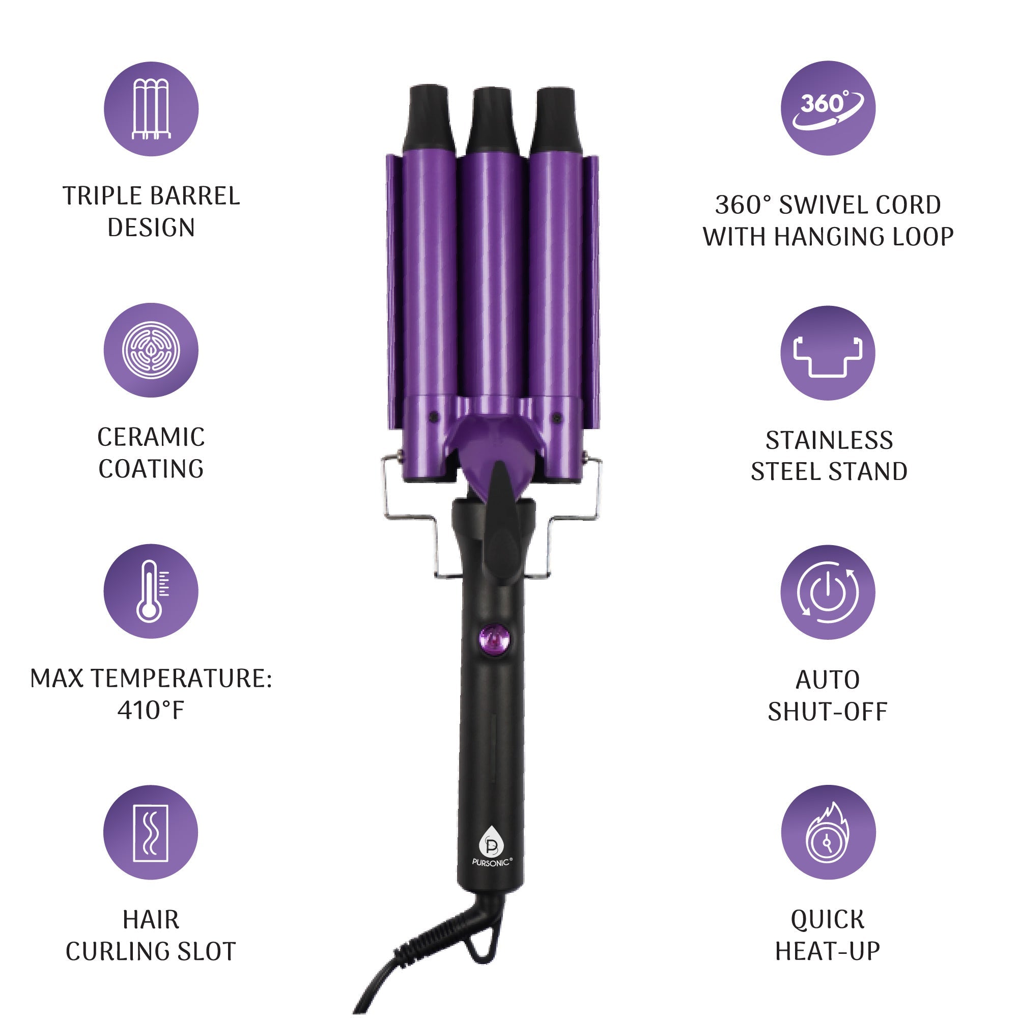 Salon-Quality Hair Duo: Triple Barrel Hair Curler & One Step Volumizing Hair Dryer