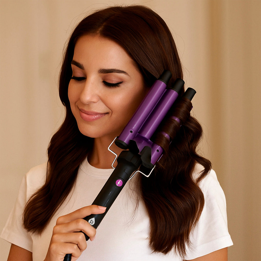 Salon-Quality Hair Duo: Triple Barrel Hair Curler & One Step Volumizing Hair Dryer