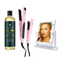 Salon Flat Iron, 14" LED Vanity Mirror & 100% Pure Castor Oil