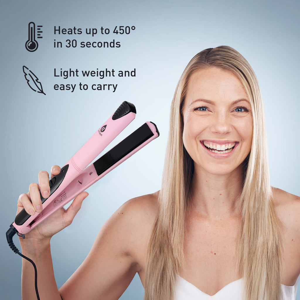 Salon Flat Iron, 14" LED Vanity Mirror & 100% Pure Castor Oil