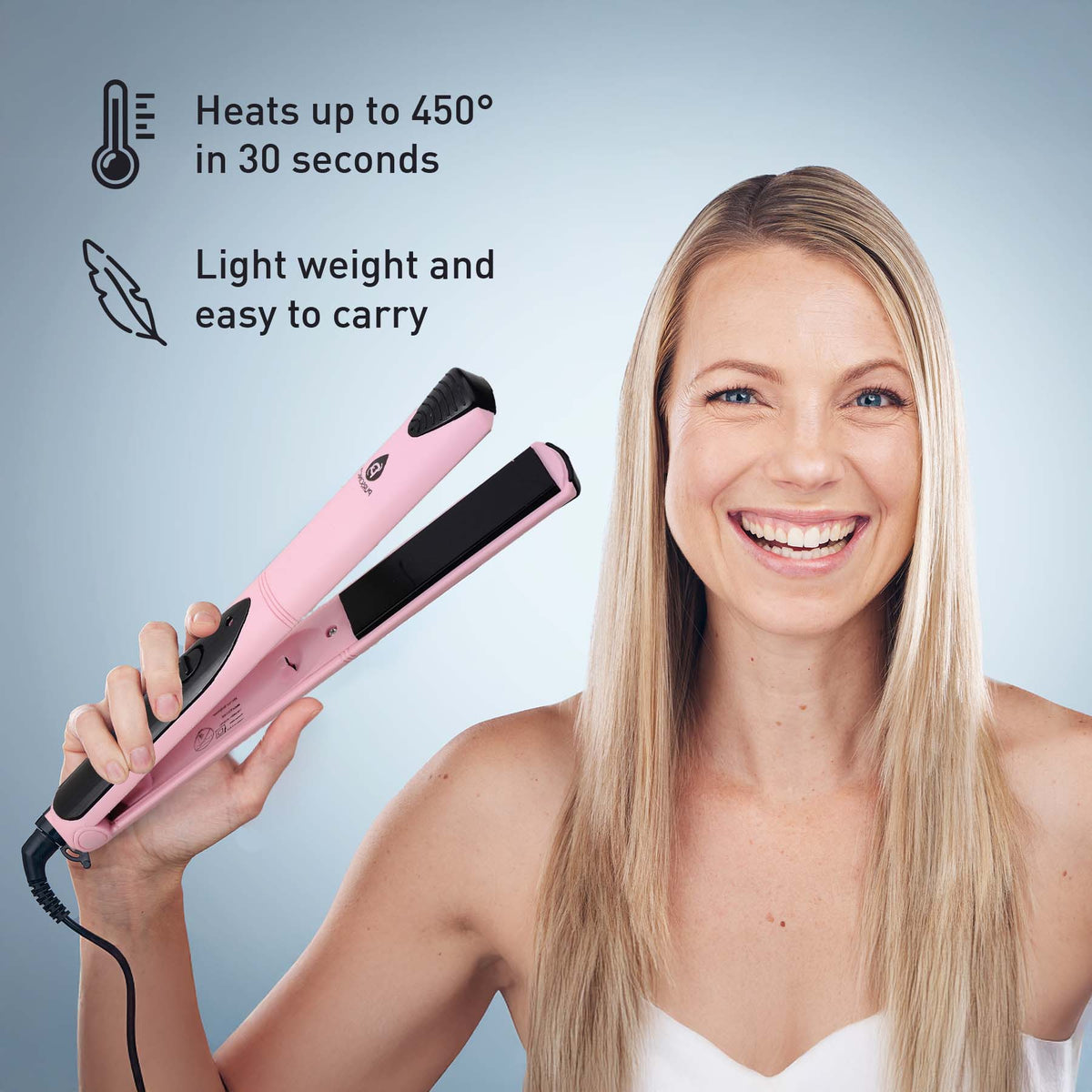 Salon Flat Iron, 14" LED Vanity Mirror & 100% Pure Castor Oil