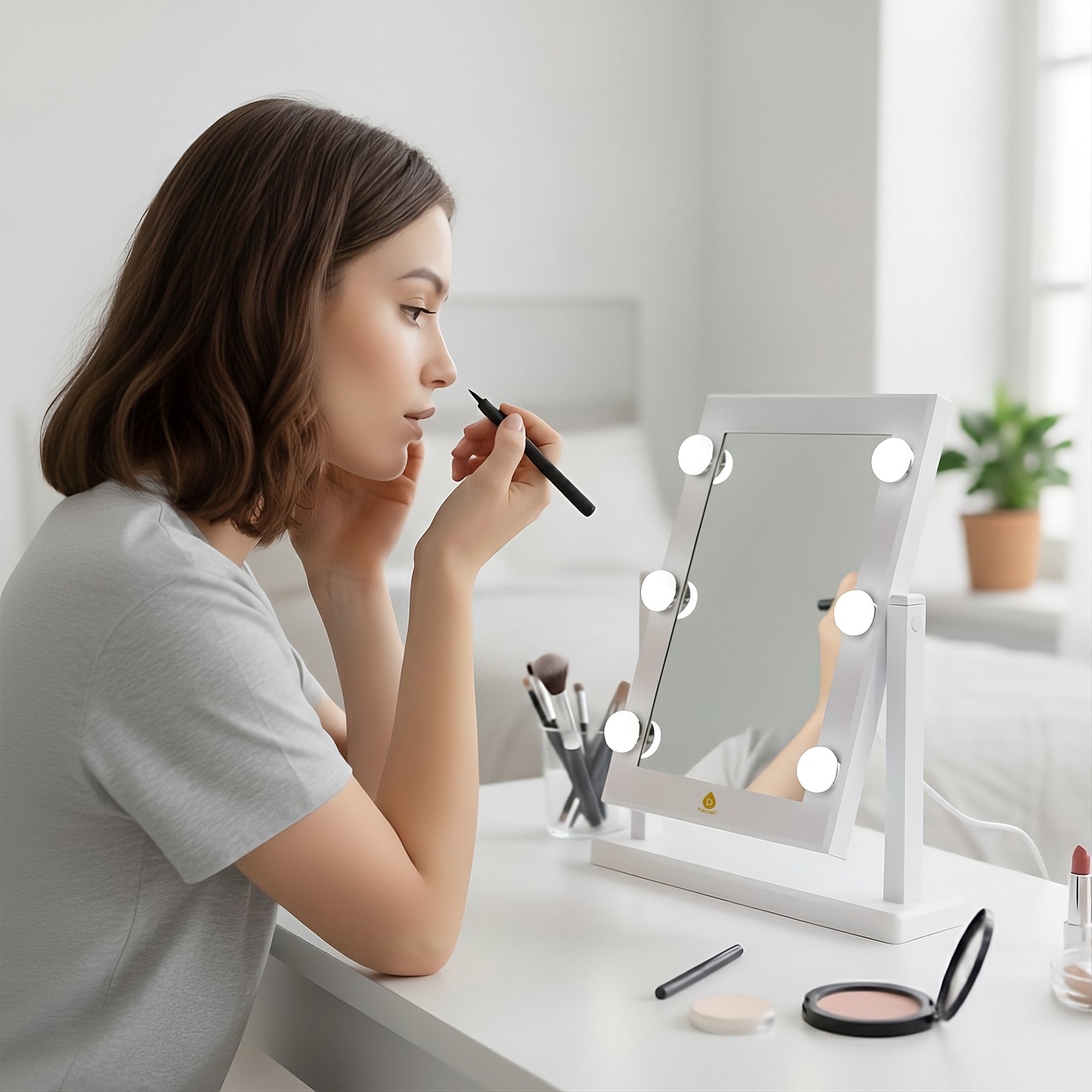 14" LED Vanity Mirror & Facial Steamer Duo