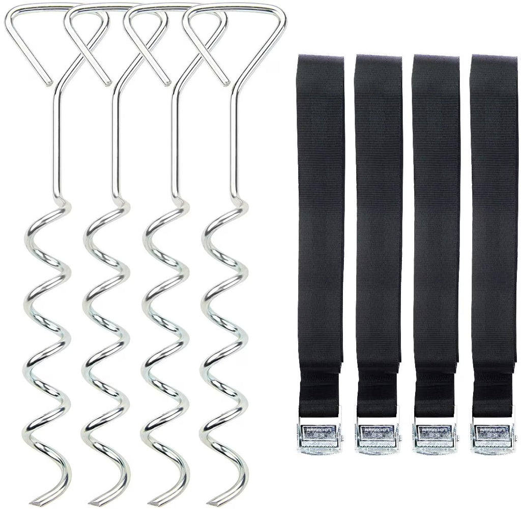 Heavy Duty Spiral Trampoline Ground Anchor Kit 4 Pcs J141