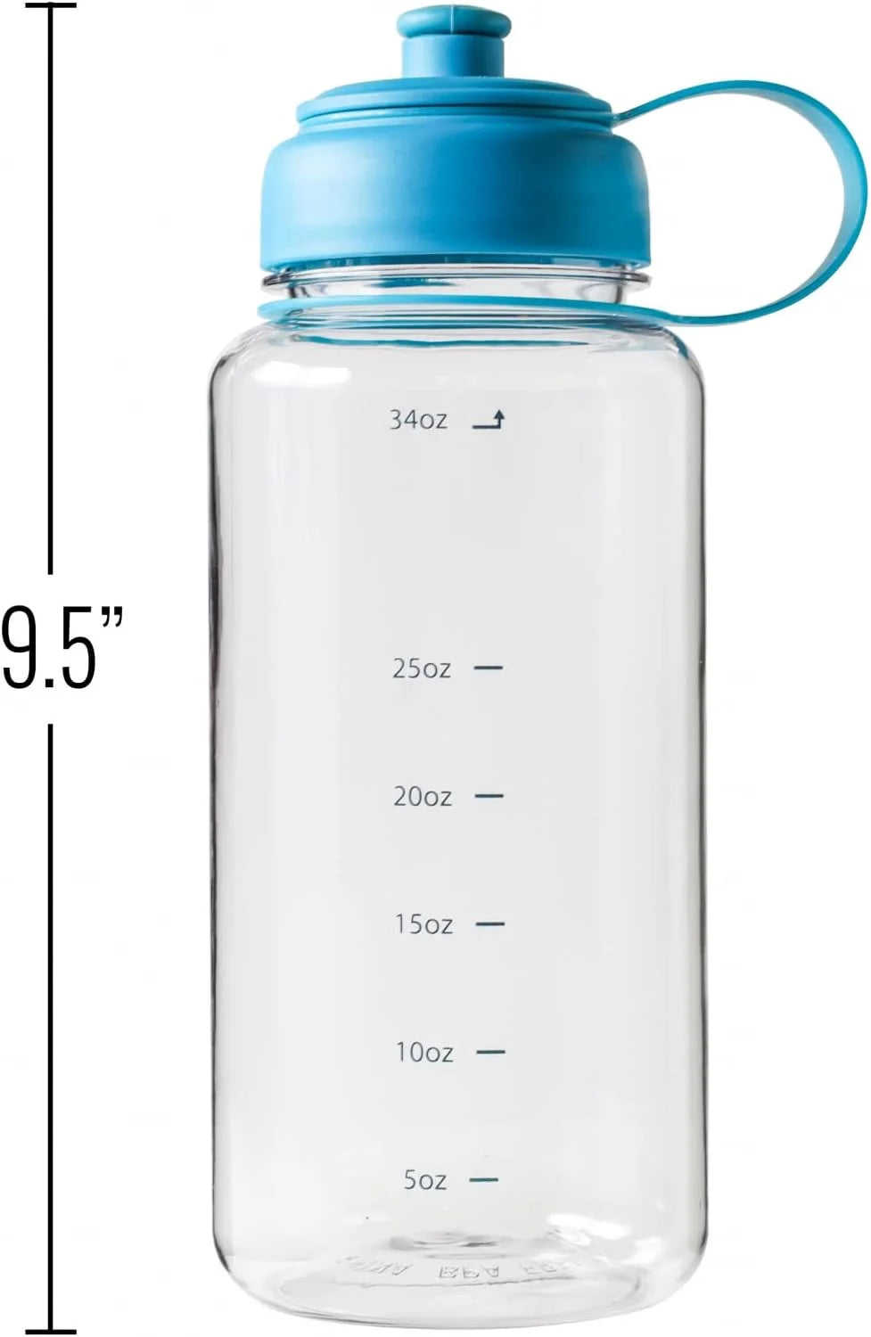 32Oz Blue Water Bottle with Rubber Airtight Lid L93454