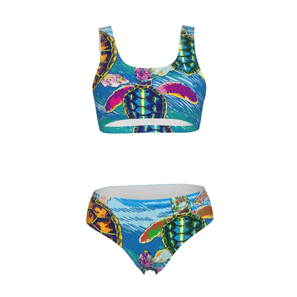 Women'S Two Piece High Waisted Bikini Set D264