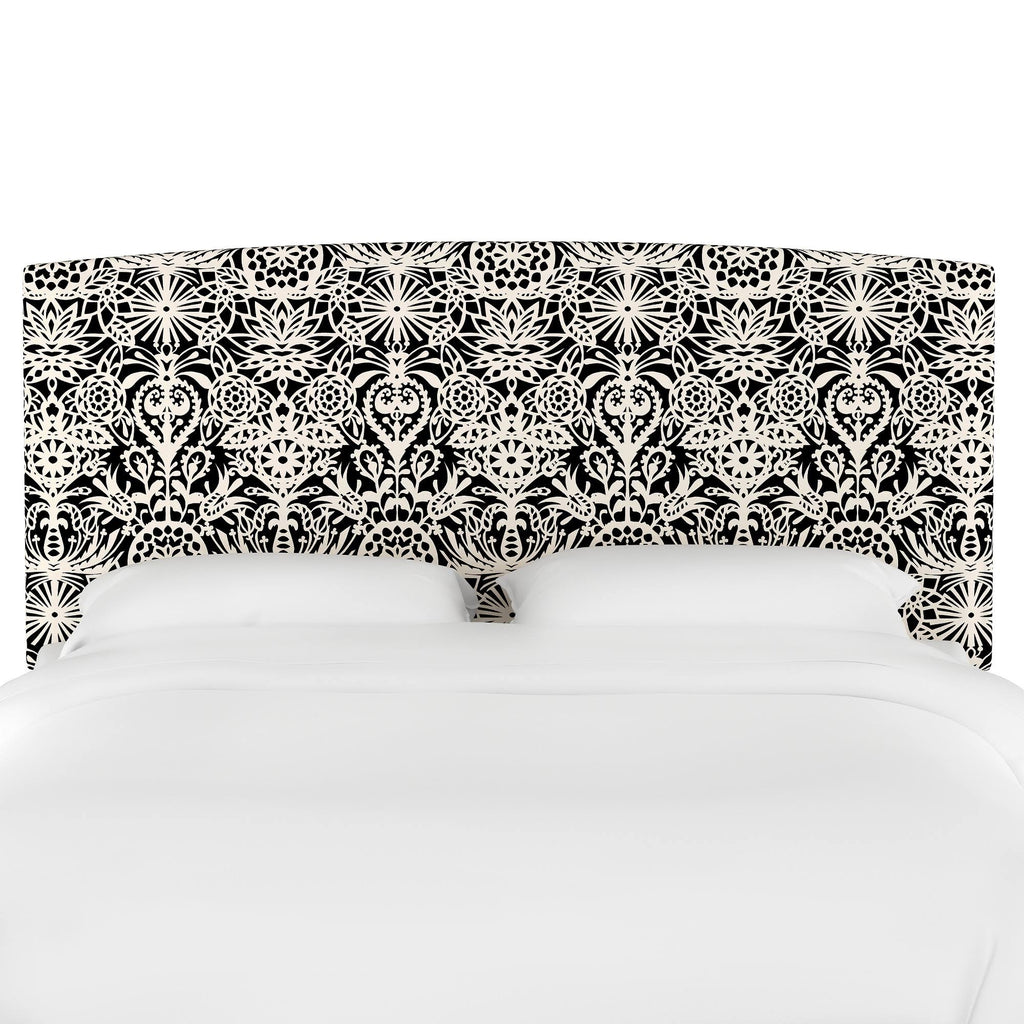Upholstered Headboard Black White A225409