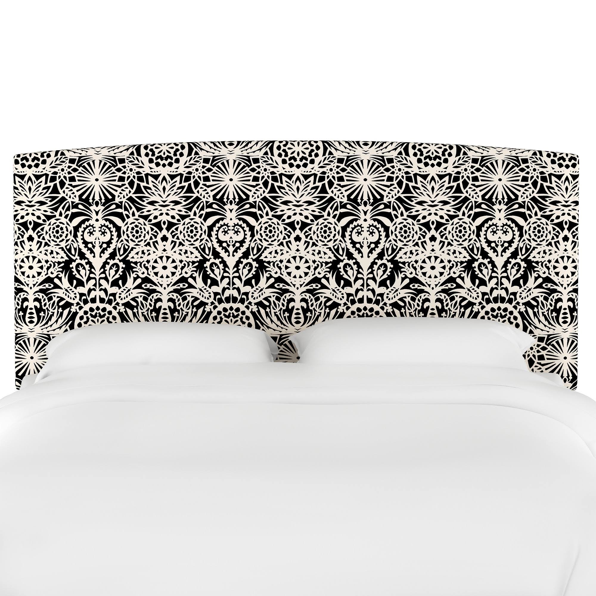 Upholstered Headboard Black White A225409