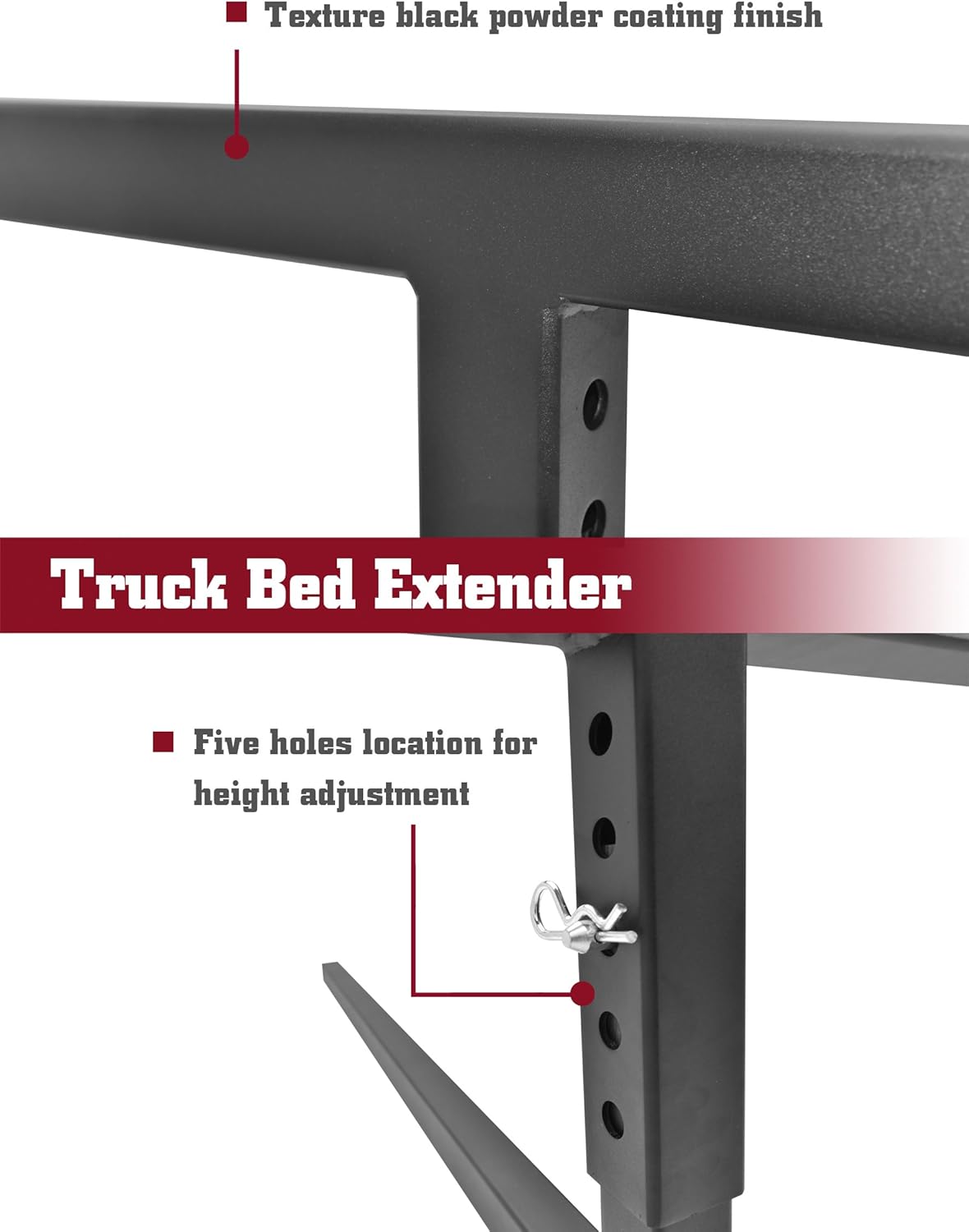 Truck Bed Hitch Mount Extender 500 LBS Capacity Utility Cargo Carrier R2833