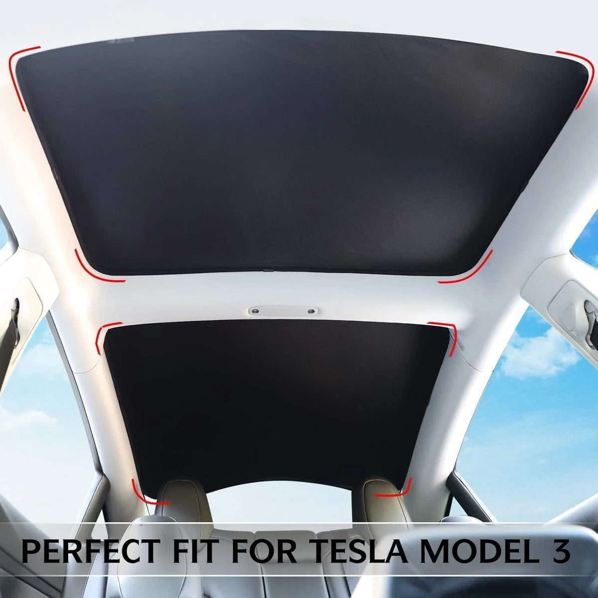 Black Reflective Sunshade Roof Window Cover G591