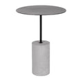 White Pier Pedestal End Table V931179