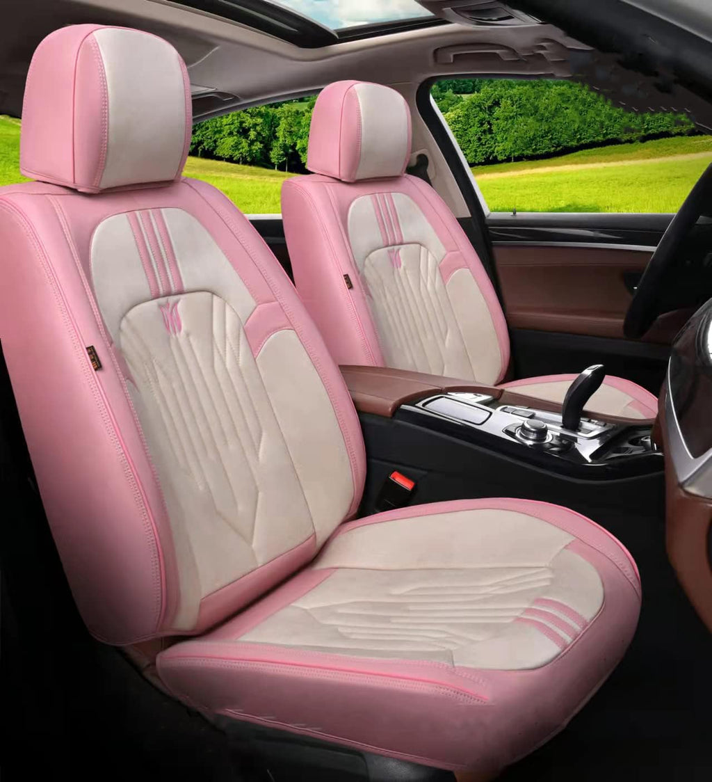 Black&Pink 5-Seater Full Set Universal Car Seat Covers F20314