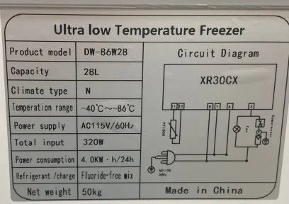 28L -86°C Ultra Freezer V831778