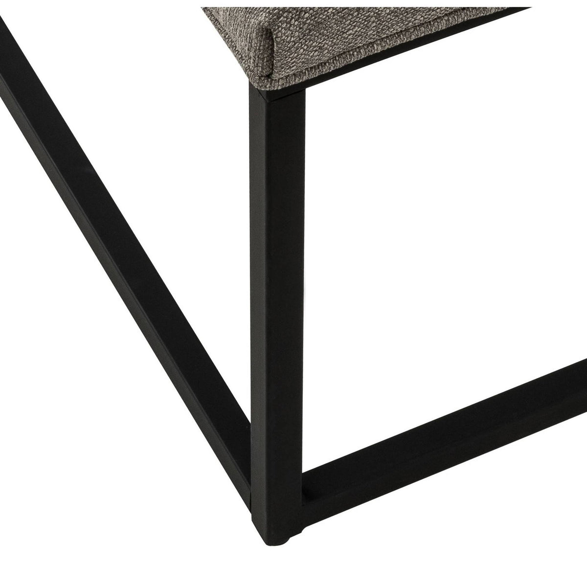 Grey Button Tufted Metal Ottoman U1933