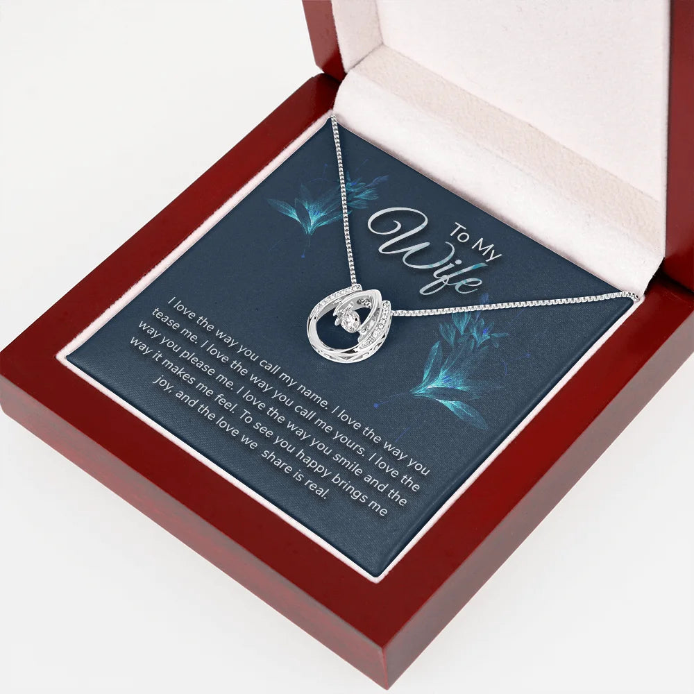 Lucky Horseshoe Necklace with CZ Crystals J24276
