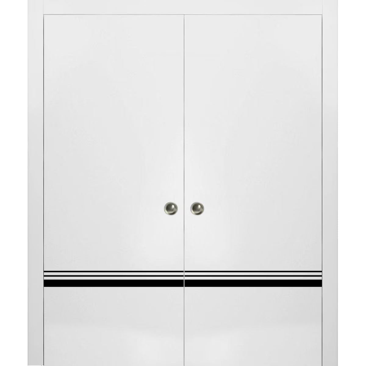 Sliding French Double Pocket Doors 64 x 84 inches Solid Wood Interior Doors B71305